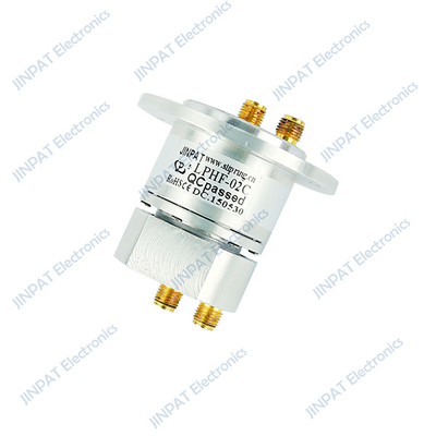 حلقه های لغزنده دو کانال RF Coaxial Rotary Joint IP40 با حلقه های لغزنده سیگنال فشرده سرعت تا 50rpm